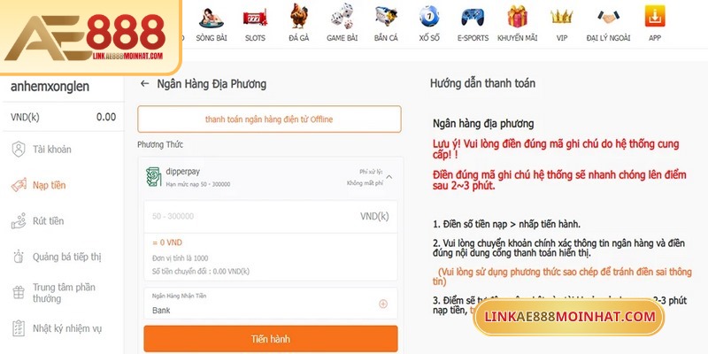 Tải App AE888 Nhanh Chóng Và Chuẩn Nhất Cho Newbie 17 Các bạn hãy kiểm tra toàn bộ thông tin cẩn thận trước khi nạp tiền AE888